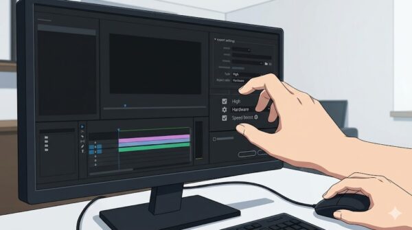 動画編集 エクスポート 遅い PC 設定